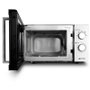 Grunkel MW-20INOX Microondas de Encimera 20 Litros 700W con Función Grill y Descongelación, Acero Inoxidable, Color Plata